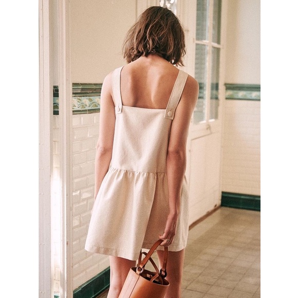 •SOLD• Sezane Lizzie Tweed Cream Dress - Picture 3 of 10